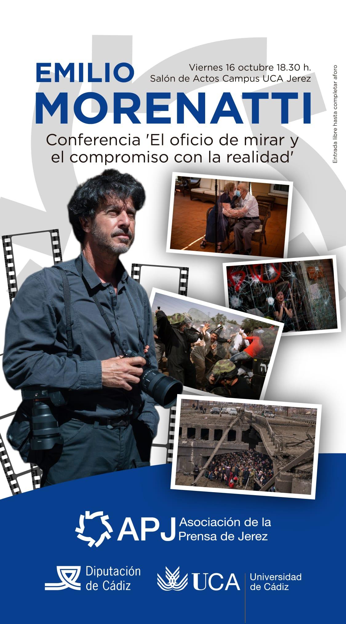 Emilio Morenatti vuelve a Jerez con una conferencia sobre las fotos de su vida y "el oficio de mirar"