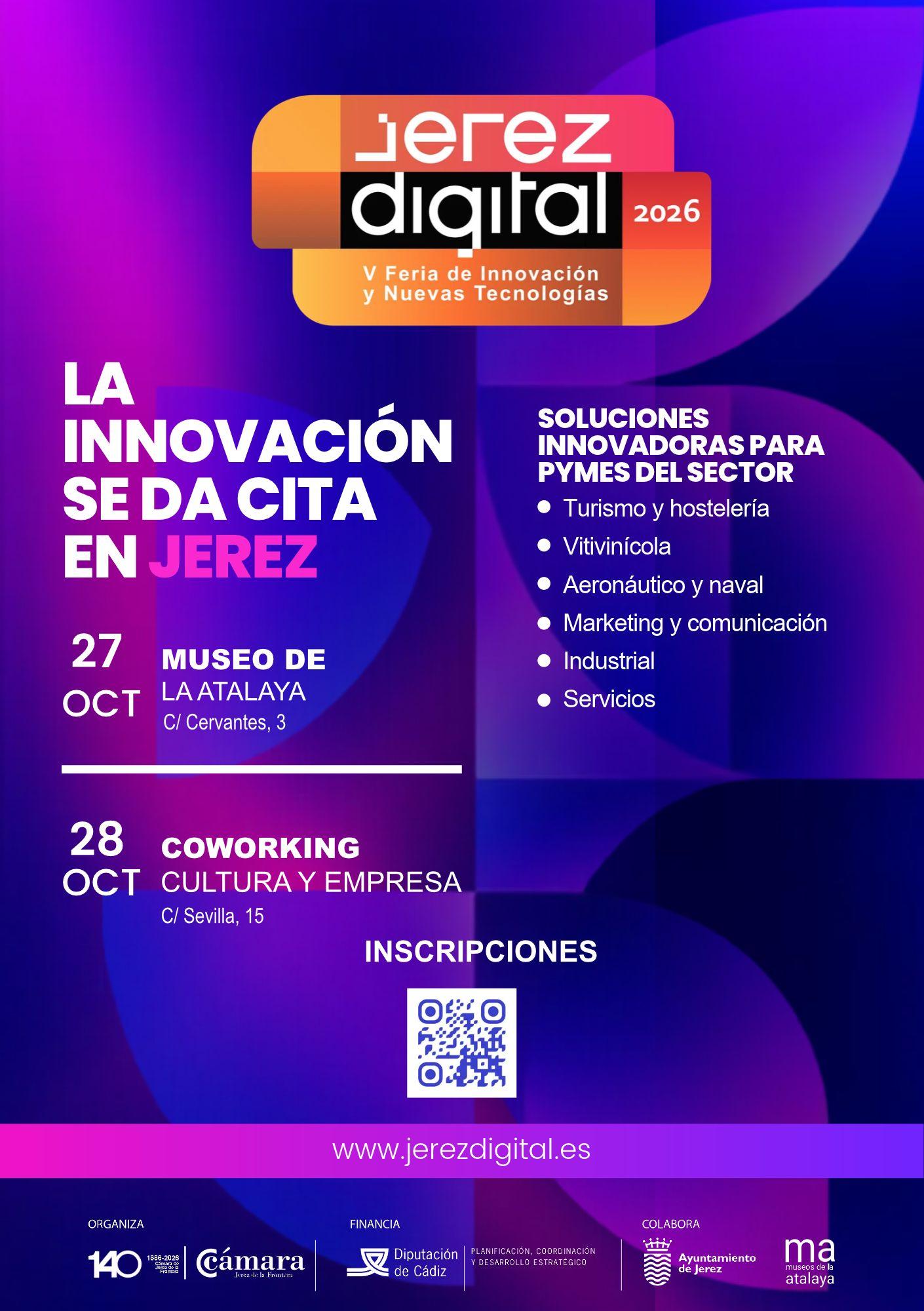 La quinta edición de Jerez Digital reunirá en Jerez las soluciones más avanzadas para la digitalización y sostenibilidad de las pymes