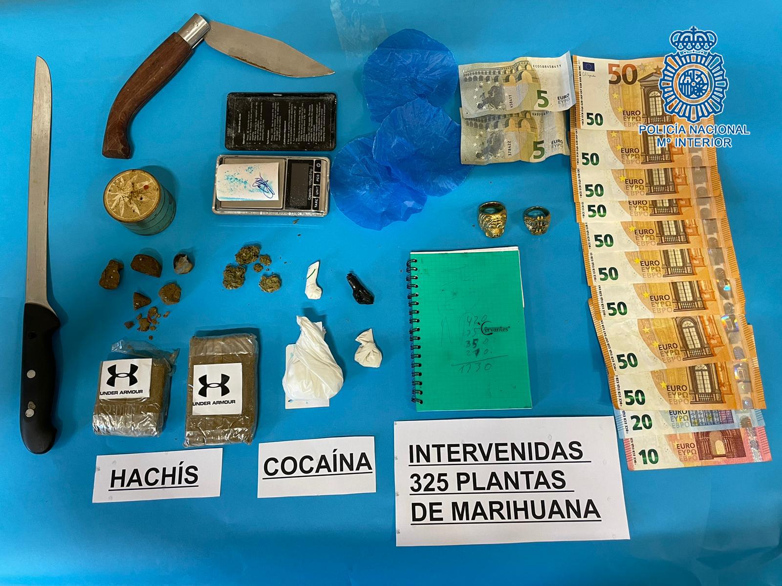 La Policía Nacional detiene en Jerez a dos hombres y una mujer por cultivo y venta de drogas