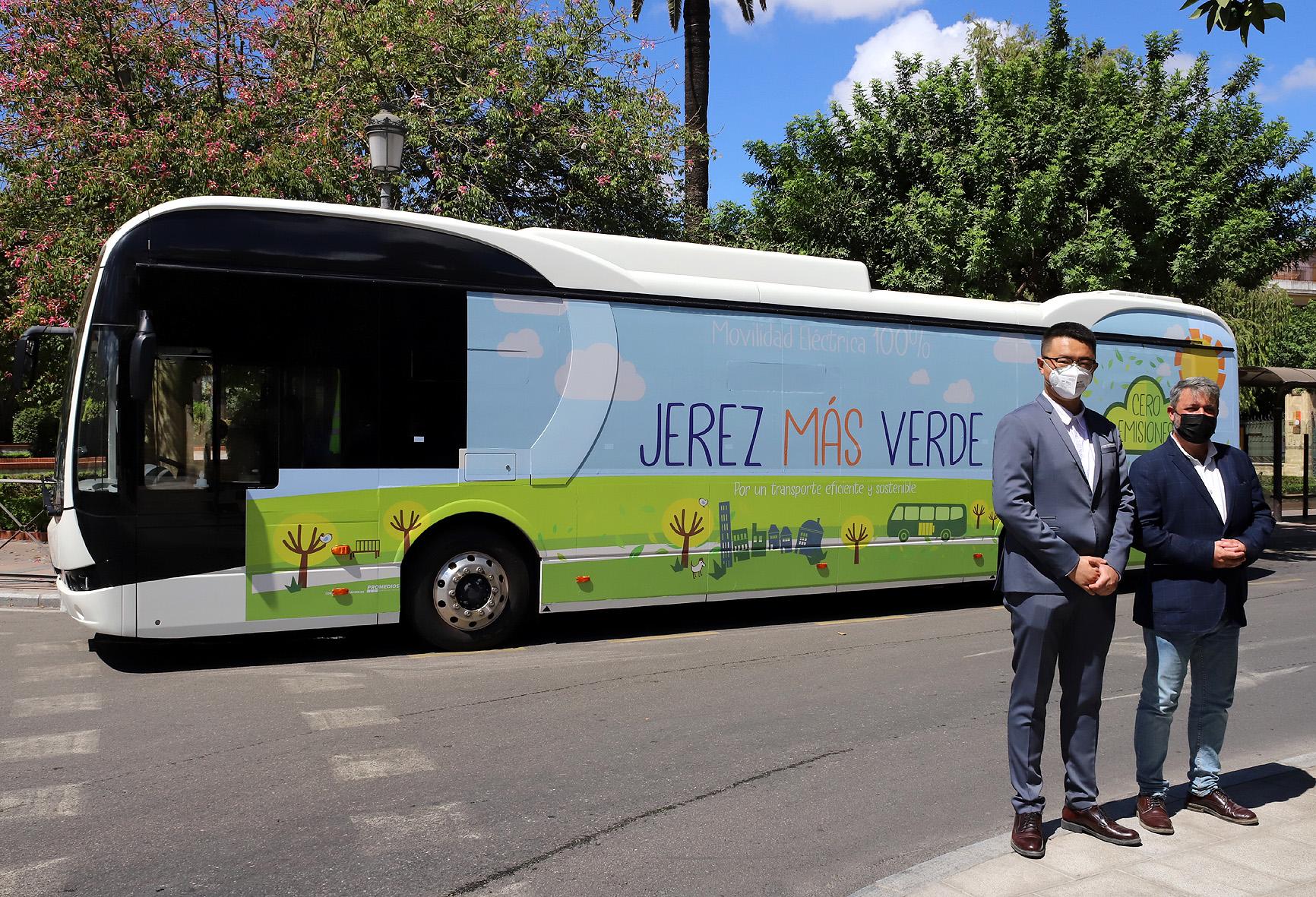 El Ayuntamiento de Jerez probará un autobús eléctrico sin pasajeros