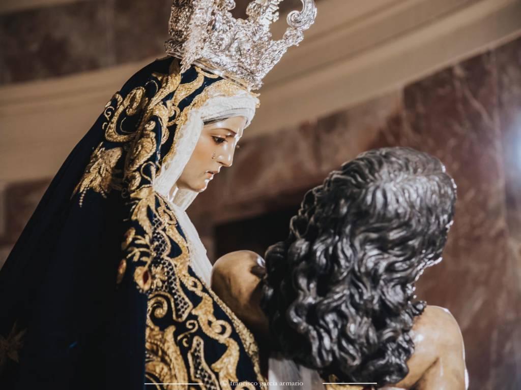 La Virgen de las Angustias, patrona de la Hermandad de Donantes de Sangre de Jerez