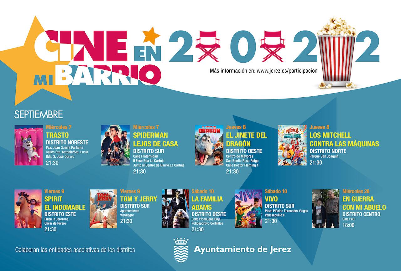 Arranca en Jerez el ciclo 'Cine en mi barrio', que recorrerá los distritos urbanos durante el mes de septiembre