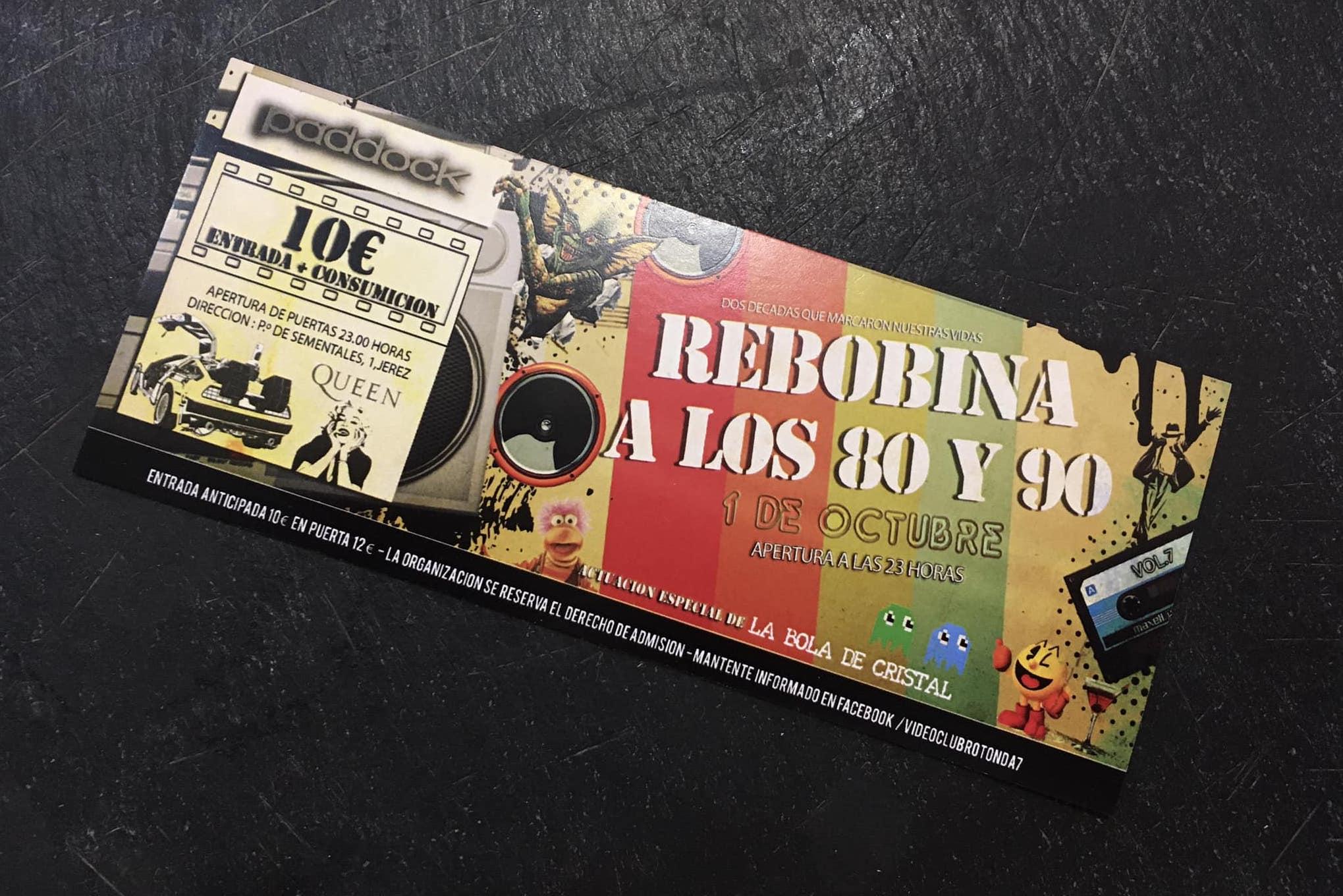 La discoteca Paddock se convertirá en máquina del tiempo con la fiesta 'Rebobina a los 80 y 90'