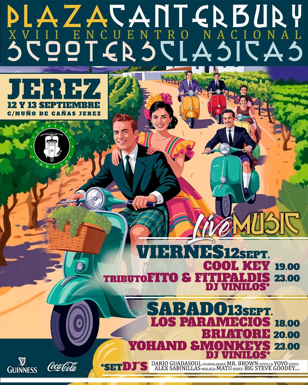 Jerez acoge el 13 de septiembre el XVIII Encuentro Nacional de Scooter Clásicos