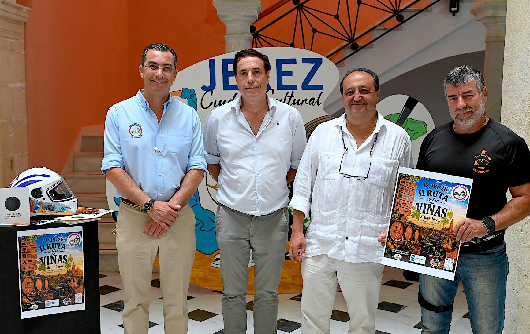 La II Ruta Entre Viñas del Club Motero Sin Gasolina de Jerez se celebra este sábado 12 de septiembre