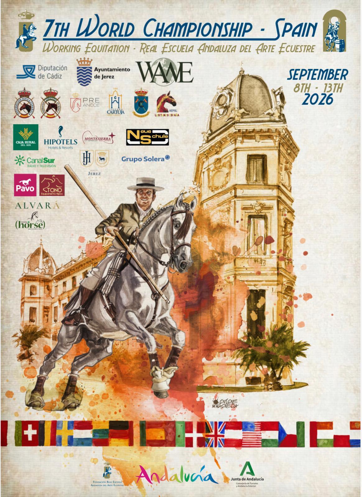 La Real Escuela de Jerez, sede del VII Campeonato del Mundo de Equitación de trabajo