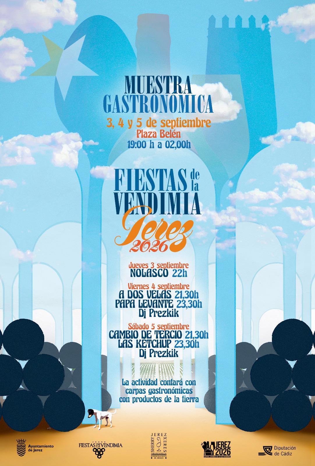 Gastronomía y música protagonizan durante tres días las Fiestas de la Vendimia de Jerez en la Plaza Belén 