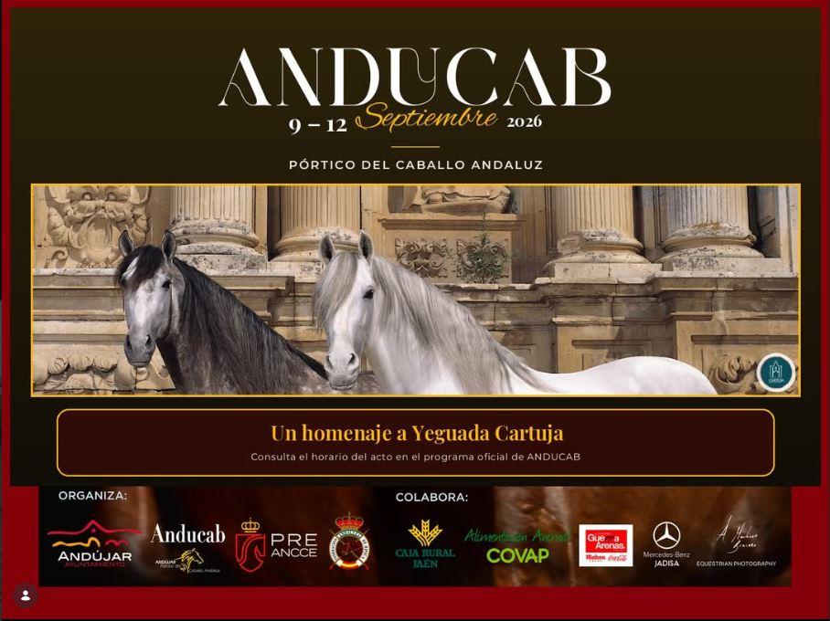 La Yeguada Cartuja de Jerez recibirá un reconocimiento institucional en ANDUCAB 2026