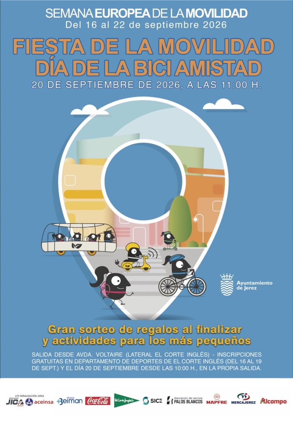 Jerez celebra la Semana Europea de la Movilidad 2026 del 16 al 22 de septiembre