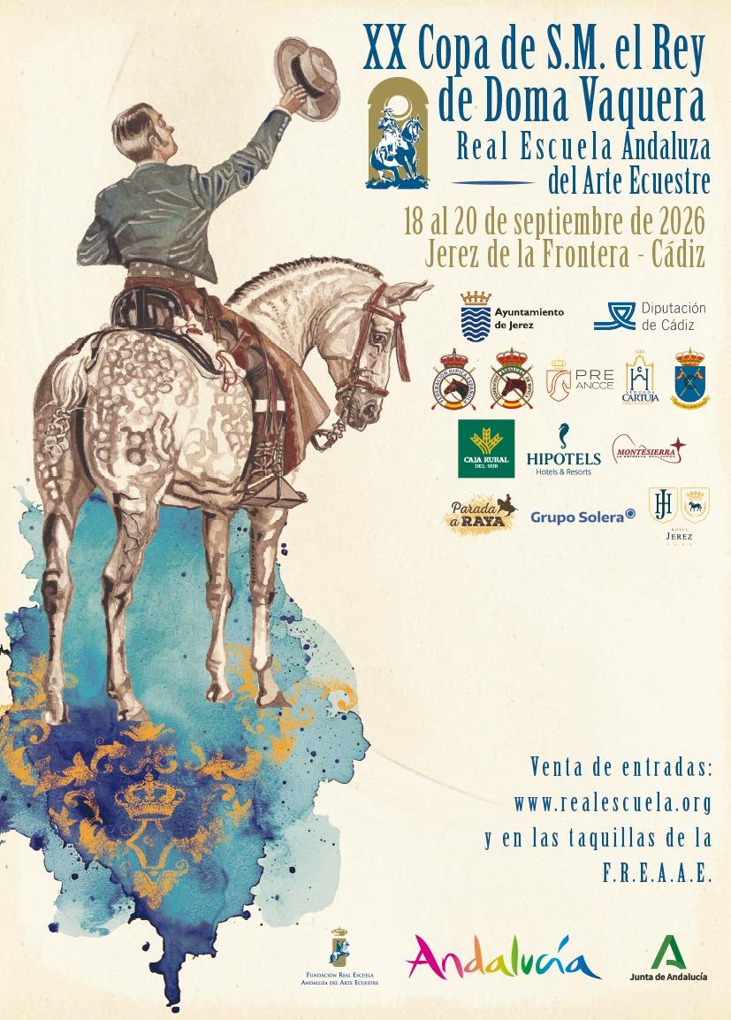 La Real Escuela de Jerez acoge la XX Copa de SM El Rey Doma Vaquera 