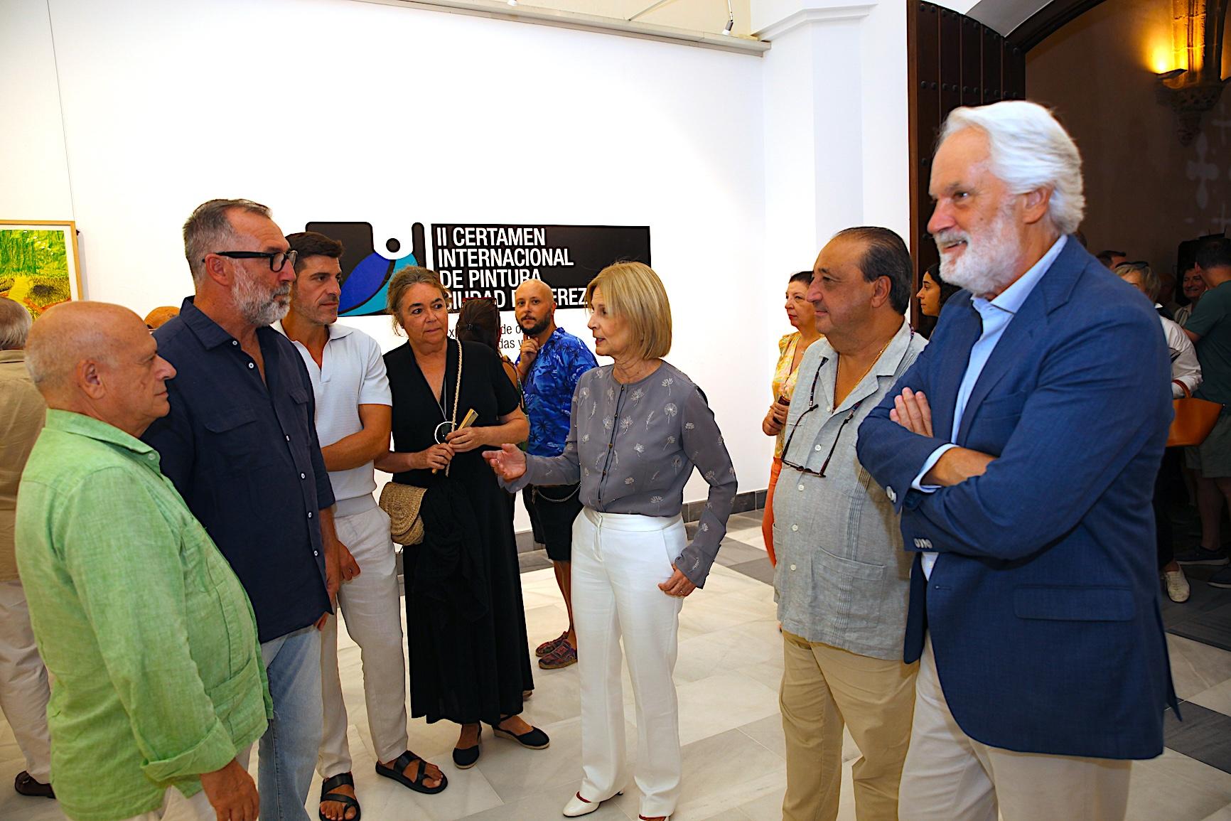 Inaugurada la exposición del II Certamen Internacional de pintura Ciudad de Jerez